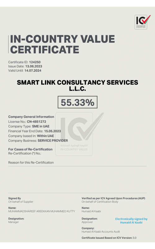 ICV Certificate 42109-1